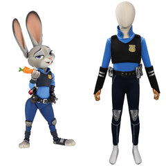 Kids Children 2022 Zootopia 2 Judy Cosplay Costume Police Uniform Outfits Halloween Carnival Suit