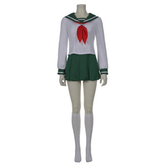 Inuyasha Kagome Higurashi Uniform Skirt Outfit Cosplay Costume Halloween Carnival Costume