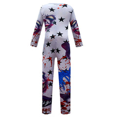 Kids Children Movie Clown Jumpsuit Outfits Cosplay Costume Halloween Carnival Suit