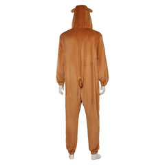 Brown Ted Bear Cute Pajamas Sleepwear Cosplay Costume Outfits Halloween Carnival Suit