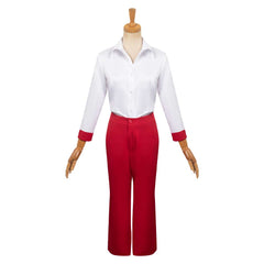Movie Barbie 2023 Margot Robbie Barbie Rose Red Outfits Cosplay Costume Halloween Carnival Suit