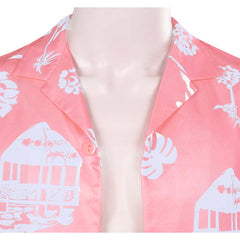 Movie Barbie 2023 Ken Pink Beachwear Outfits Cosplay Costume Halloween Carnival Suit