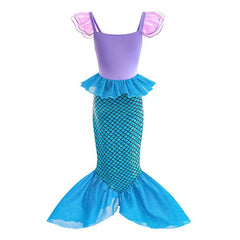 The Little Mermaid Ariel Cosplay Costume Dress Wig Outfits Halloween Carnival Party Suit For Kids Girls