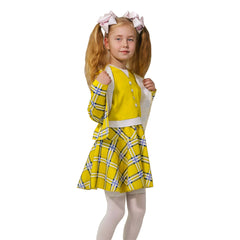 Kids Clueless Cher Cosplay Costume Halloween Carnival Party Disguise Suit