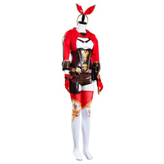 Game Genshin Impact Jumpsuit Outfit Amber Halloween Carnival Suit Cosplay Costume