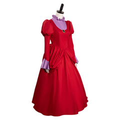 Movie Cinderella Lady Tremaine Outfits Red Dress Cosplay Costume Halloween Carnival Suit
