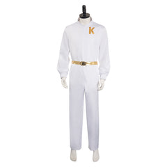 Movie Barbie 2023 ken White Jumpsuit Clothing Outfits Cosplay Costume Halloween Carnival Suit