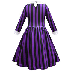 Kids Wednesday Addams Wednesday - Enid Cosplay Costume Dress Outfits Halloween Carnival Suit