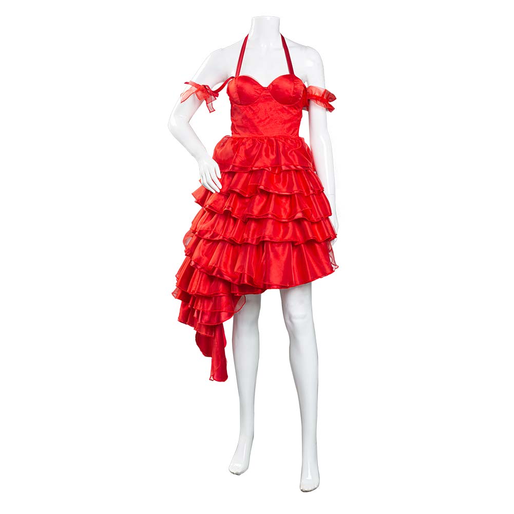 Movie The Suicide Squad(2021) Red Dress Outfit Harley Quinn Halloween Carnival Suit Cosplay Costume