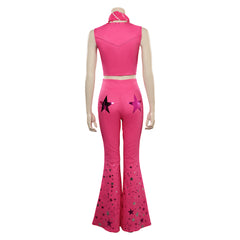Movie Barbie 2023 Margot Robbie Barbie Pink Western Cowboy Outfits Cosplay Costume Halloween Carnival Suit 