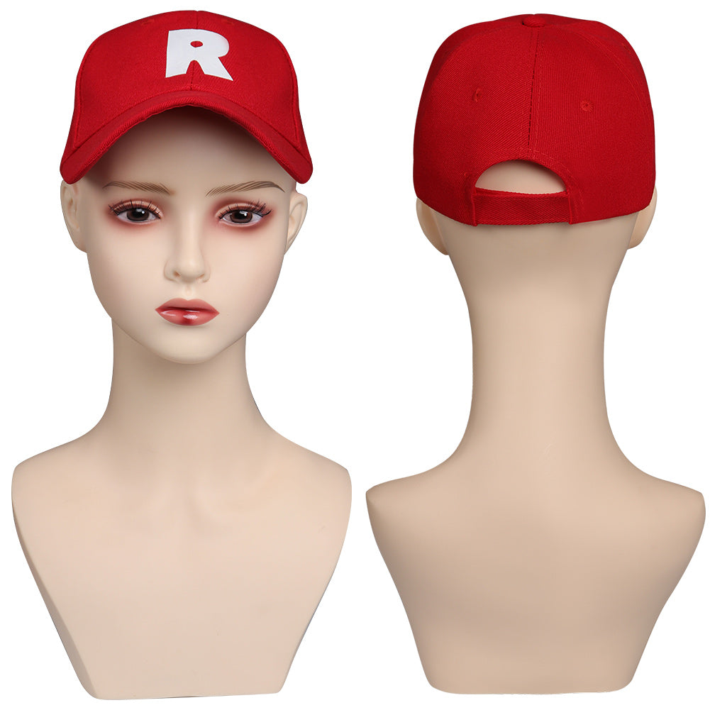 A League of Their Own Rockford Peaches Cosplay Baseball Hat Cap Red Color Womens Costume Props