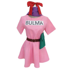 Dragon Ball Bulma Pink Dress Cosplay Costume Outfits Halloween Carnival Suit