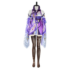 Game Genshin Impact Dress Outfit Keqing Halloween Carnival Suit Cosplay Costume