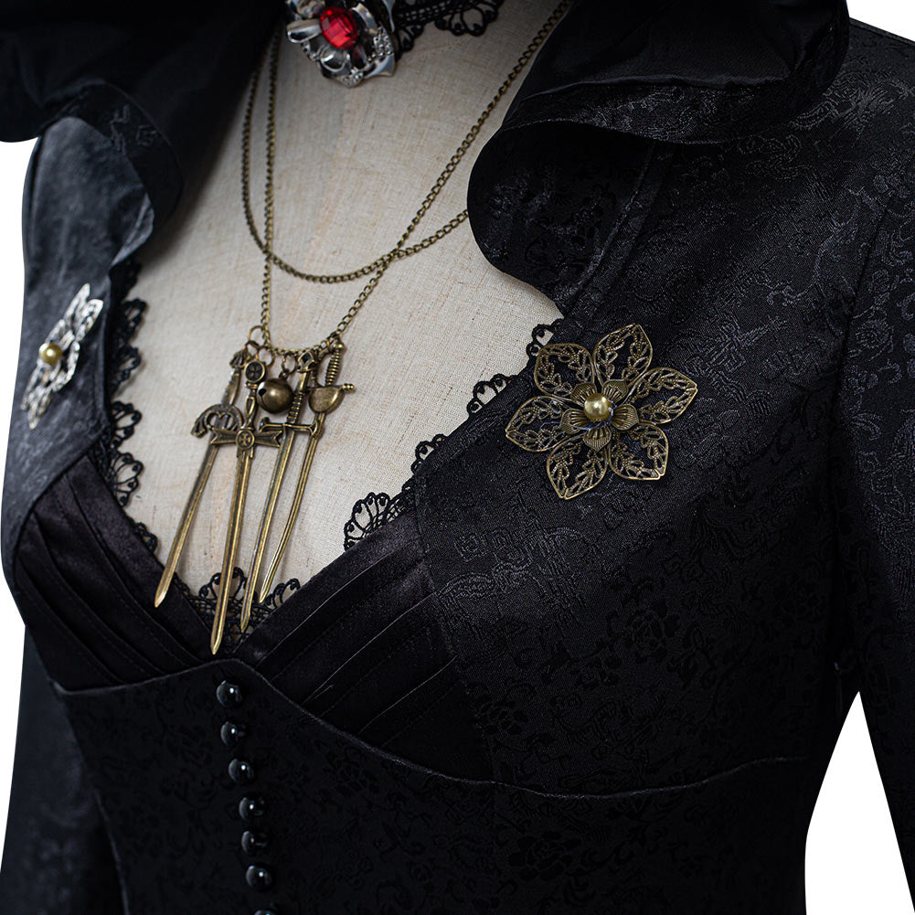 Resident Evil Village Vampire Lady Dress Outfit Lady Dimitrescu's Daug –  Coshduk