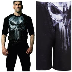 Daredevil Punisher Frank Castle Cosplay Costume Shorts Outfits Halloween Carnival Suit 