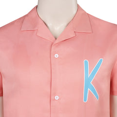 Movie Barbie 2023 Ken Pink Casual Suit Cosplay Costume Outfits