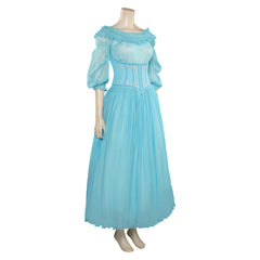 Movie The Little Mermaid Ariel Blue Dress Set Outfits Cosplay Costume Halloween Carnival Suit