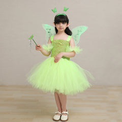 Peter Pan & Wendy Tinker Bell Cosplay Costume Kids Girls Tutu  Dress Outfits Halloween Carnival Party Disguise Suit
