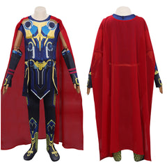Movie Thor: Love and Thunder (2022) Cosplay Costume Jumpsuit Cloak Outfits Kids Children Halloween Carnival Suit
