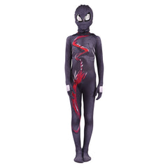 Kids Movie Spiderman Gwen Cosplay Costume Jumpsuit Cloak Outfits Halloween Carnival Suit