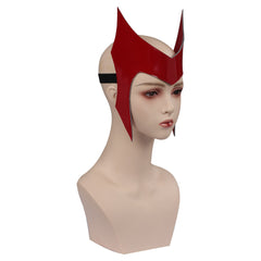 Wanda Vision Scarlet Witch Mask Cosplay PU Masks Helmet Masquerade Halloween Party Costume Props