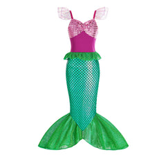 Kid Girls The Little Mermaid Ariel Cosplay Costume Dress Outfits Halloween Carnival Suit