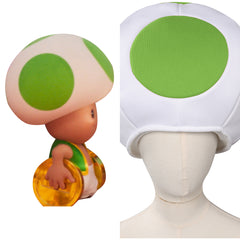 Kids Children The Super Mario Bros. Movie Toad/KINOPIO Cosplay Hat Cap Outfits Halloween Carnival Costume Accessories Prop 