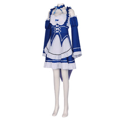 Anime Rem Outfits Blue Dress Cosplay Costume Halloween Carnival Suit