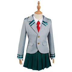 Kids Girls Uniform Skirt Outfits Ochaco Uraraka Asui Tsuyu Halloween Carnival Suit Cosplay Costume