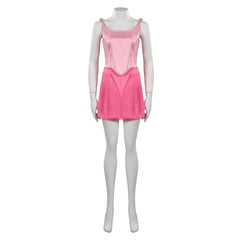 Movie Barbie 2023 Margot Robbie Barbie Pink Slip Dress Outfits Cosplay Costume Halloween Carnival Suit