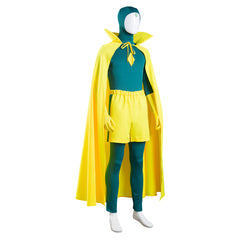 TV Wanda Vision Vision Jumpsuit Cloak Outfit Vision Halloween Carnival Suit Cosplay Costume