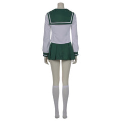 Inuyasha Kagome Higurashi Uniform Skirt Outfit Cosplay Costume Halloween Carnival Costume