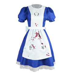 Game Alice: Madness Returns Alice Blue Dress Outfits Cosplay Costume Halloween Carnival Suit