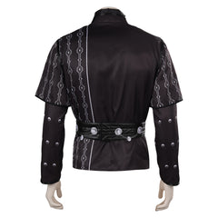 Game Baldur's Gate Astarion Cazador Black Printed Outfits Cosplay Costume Suit