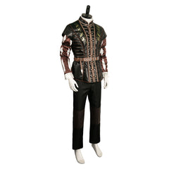 Game Baldur's Gate Astarion Leather Vest Set Cosplay Costume Outfits Halloween Carnival Suit