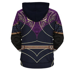 Game Baldur's Gate Astarion Purple Hoodie Coat Outfits Cosplay Costume Halloween Carnival Suit