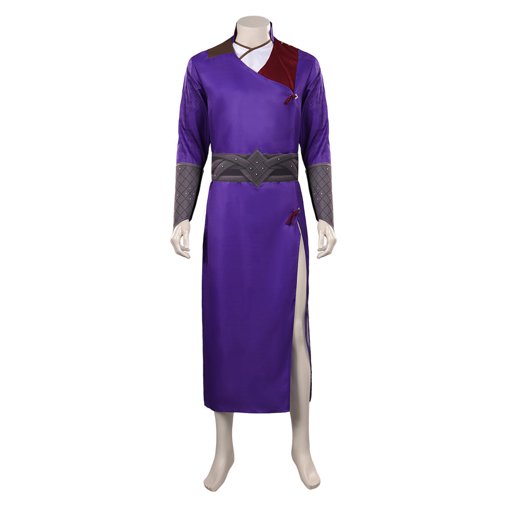Game Baldur's Gate Gala Purple Outfits Cosplay Costume Halloween Suit
