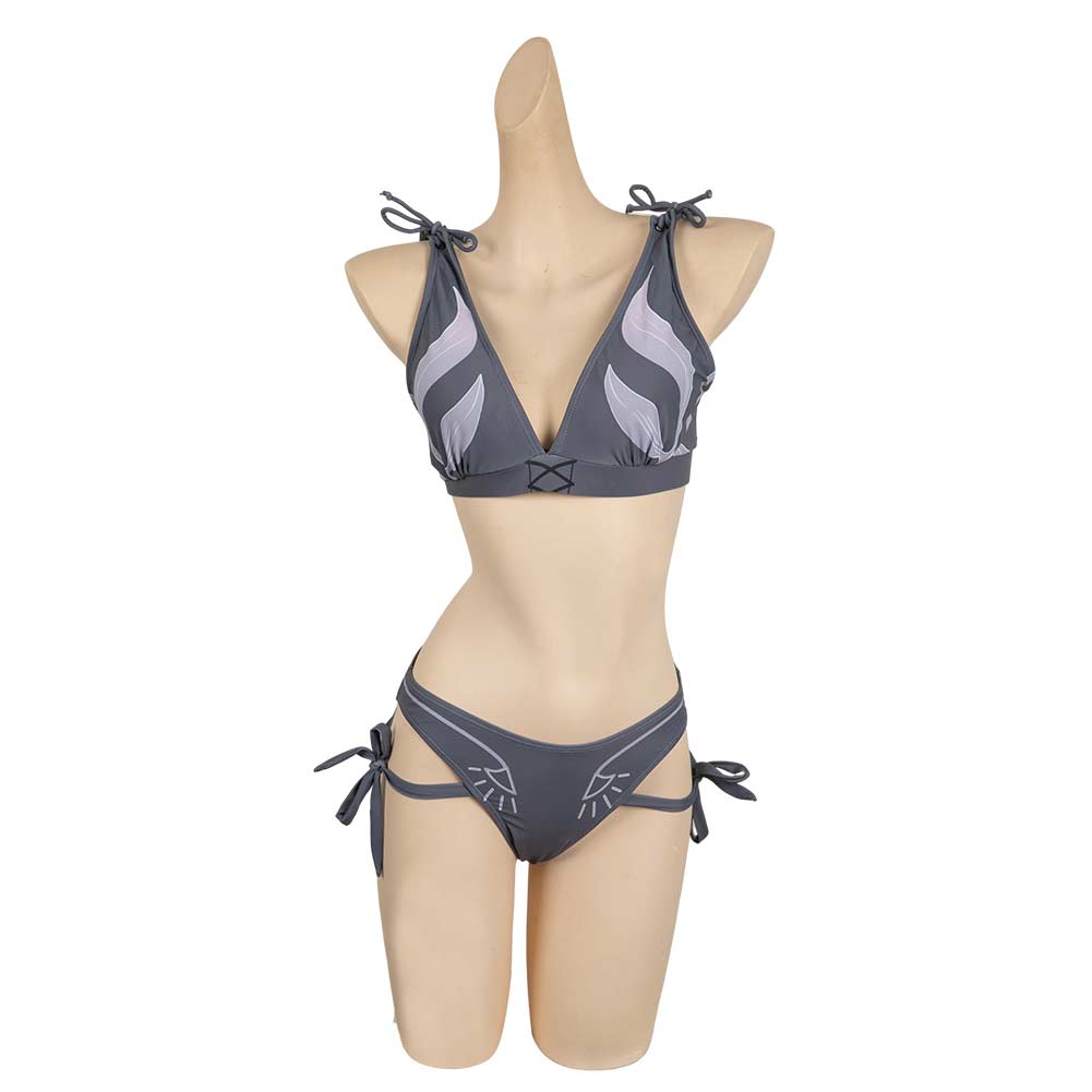 Game Baldur's Gate Shadowheart Gray Swimsuit Set Outfits Cosplay Costume Halloween Carnival Suit