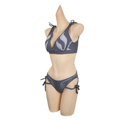 Game Baldur's Gate Shadowheart Gray Swimsuit Set Outfits Cosplay Costume Halloween Carnival Suit
