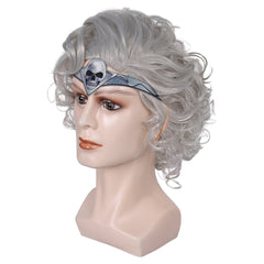 Game Baldur's Gate​ Astarion White Cosplay Wig Headdress Elf Ears Halloween Carnival Props