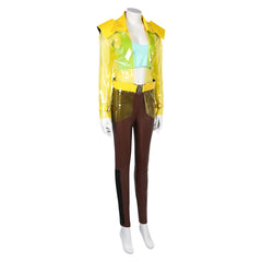 Game Cyberpunk 2077 Song So Mi Yellow Jacket Set Cosplay Costume Outfits Halloween Carnival Suit