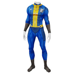 Game Fallout 4 Number 76 Shelter Blue Jumpsuit Outfits Cosplay Costume Halloween Carnival Suit