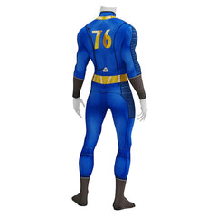 Game Fallout 4 Number 76 Shelter Blue Jumpsuit Outfits Cosplay Costume Halloween Carnival Suit