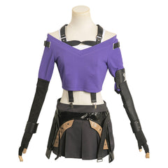 Game Final Fantasy Ⅶ:Ever Crisis Tifa Lockhart Purple Outfits Cosplay Costume