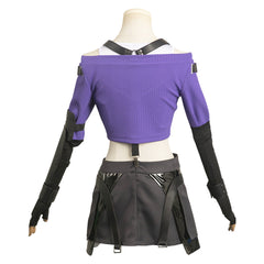 Game Final Fantasy Ⅶ:Ever Crisis Tifa Lockhart Purple Outfits Cosplay Costume