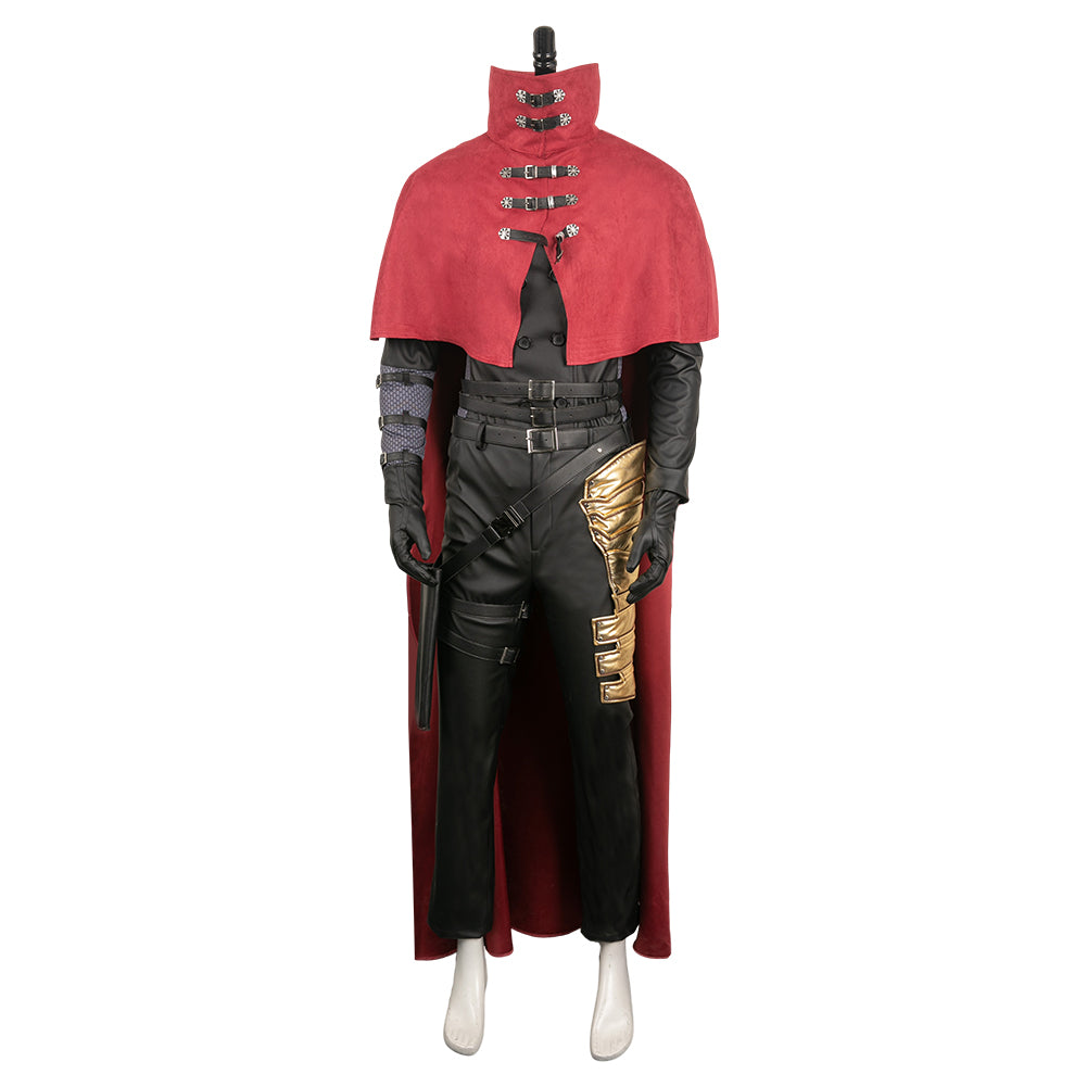 Game Final Fantasy Vincent Valentine Red Set Outfits ​​Cosplay Costume Halloween Carnival Suit