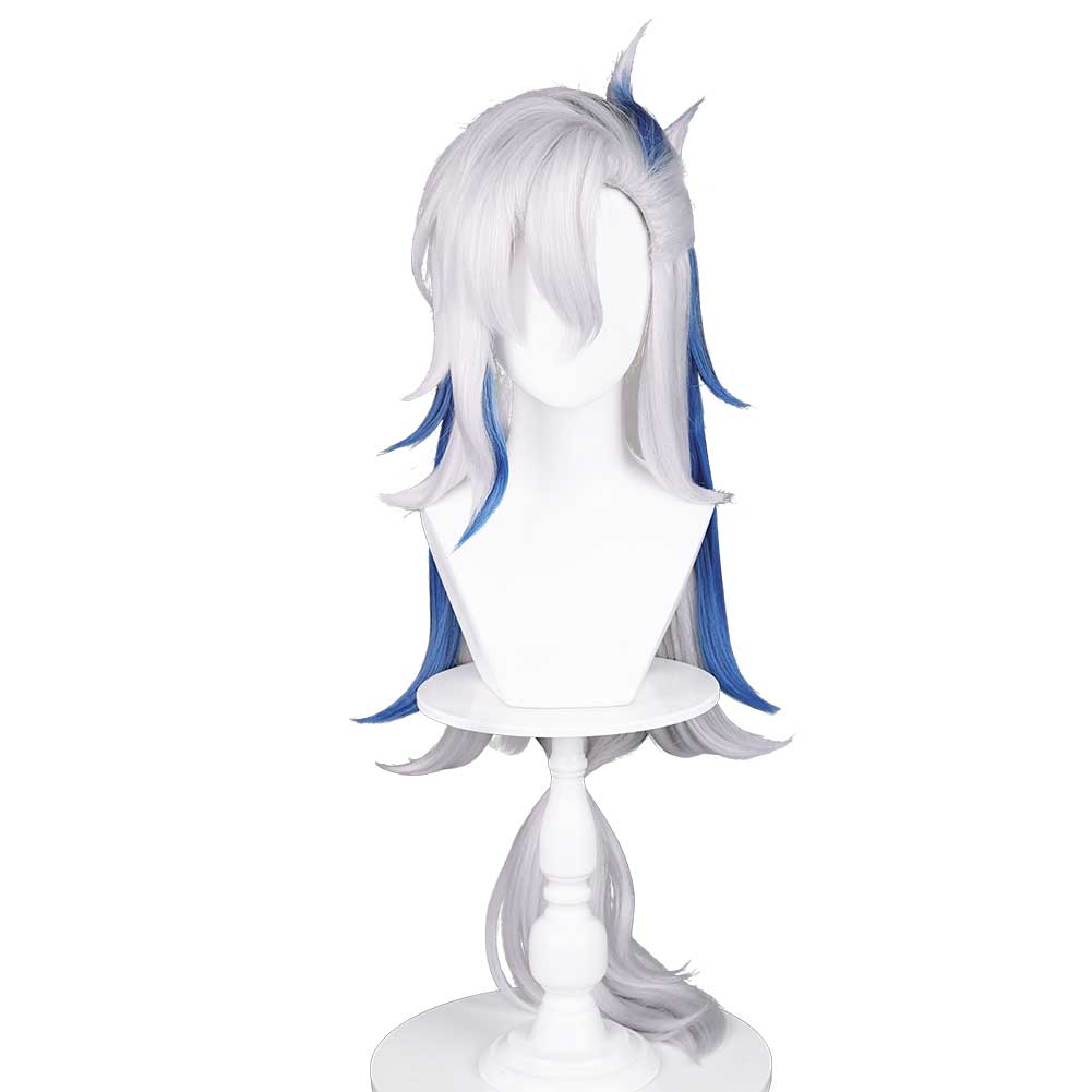 Game Genshin Impact Neuvillette White Wigs Cosplay Accessories Halloween Carnival Props