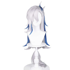 Game Genshin Impact Neuvillette White Wigs Cosplay Accessories Halloween Carnival Props