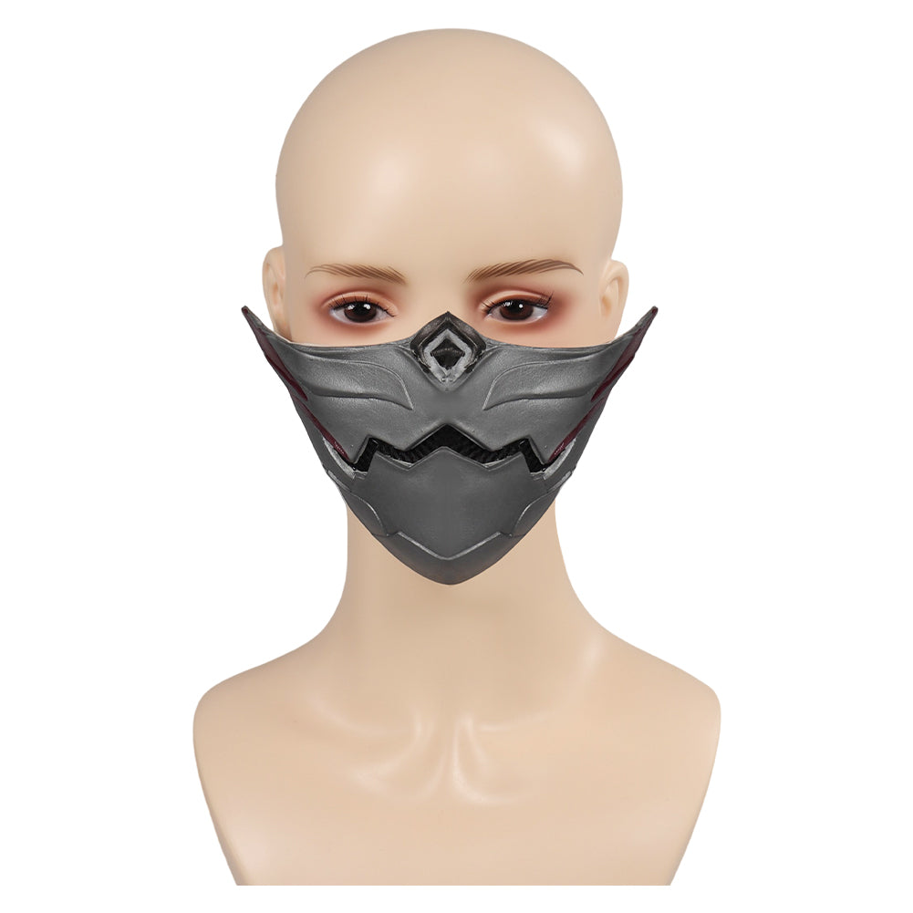 Game Genshin Impact Shinobu Kuki Black Latex Mask​ ​Cosplay Accessories Halloween Carnival Props