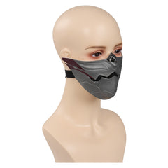 Game Genshin Impact Shinobu Kuki Black Latex Mask​ ​Cosplay Accessories Halloween Carnival Props